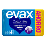 EVAX Compresa cottonlike súper plus con alas 20 unidades 
