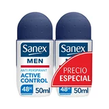 SANEX Desodorante roll on men active control 2x50 ml 
