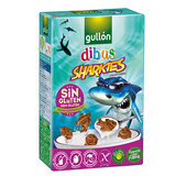 GULLON Galletas infantiles dibus sharkies cacao sin gluten 250 gr 