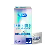 DUREX Preservativos invisible extra lubricados 12 unidades 