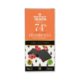 TRAPA Chocolate collection 74% frambuesa 80 g 