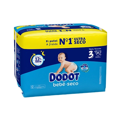Pañales DODOT Sensitive talla 2 recién nacido (de 4 a 8 kg) 34 pañales