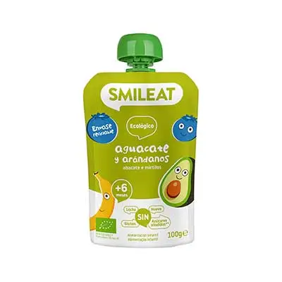 SMILEAT Eco pouch aguacate arandano 100 gr 