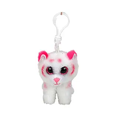 TY 35241 peluche clip tabor pink-white 10 cm 