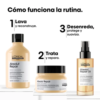 LOREAL PROFESSIONNEL Estuche absolut repair champú, mascarilla y aceite 