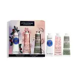 LOCCITANE Estuche crema de manos karite <br> 30 ml + flores de cerezo  <br> 30 ml + almendra manos <br> 30 ml 