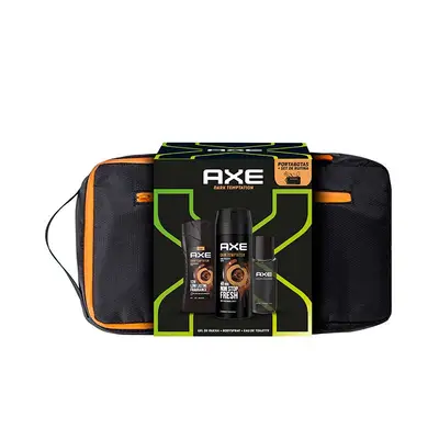 AXE Set porta botas dark temptation eau de toilette 100 ml vaporizador + desodorante 150 ml + gel 250 ml 