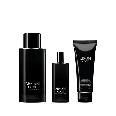 ARMANI BEAUTY Estuche code <br> eau de toilette <br> 100 ml vaporizador + 15 ml vaporizador + shower gel 75 ml 