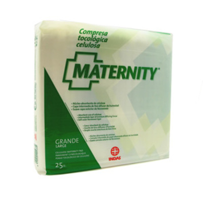 Compresas de algodón INDAS Maternity Grande 25 U para una protección óptima
