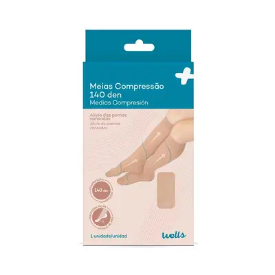 WELLS Medias compresion ad 140 den m beige 