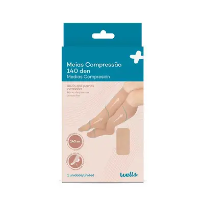 WELLS Medias compresion ad 140 den l beige 