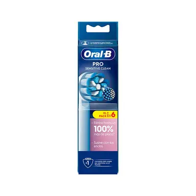 ORAL-B Sensitive clean cabezales de recambio para cepillo de dientes eb60-3 6 unidades 