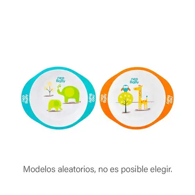 NEOBABY Plato hondo 12m+ surtido. 