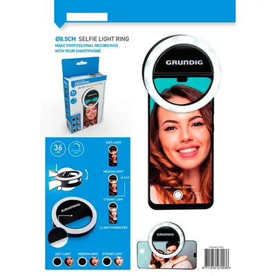 GRUNDIG Anillo luz led para selfies 