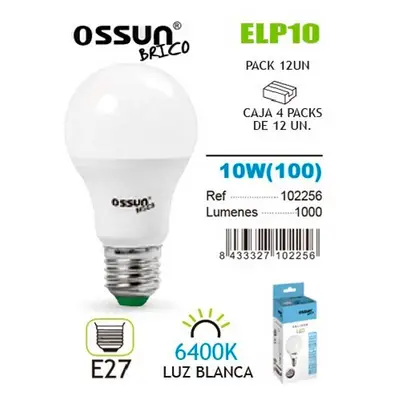 OSSUN Bombilla led estandar blanca 10w e27 