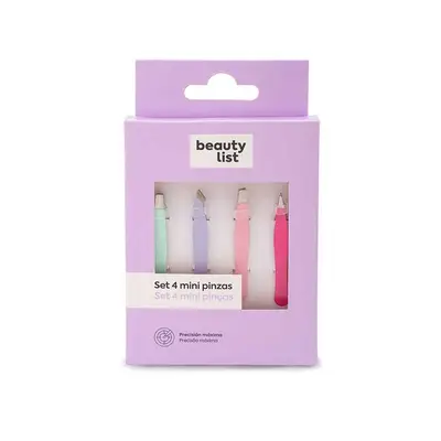 BEAUTY LIST Set mini pinzas 4 unidades 