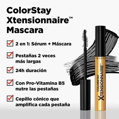 REVLON MAQUILLAJE Mascara de pestañas colorstay xtensionnaire black 