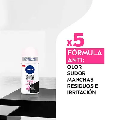 NIVEA Estuche festivalero desodorante for wom roll on invisible black-white 50 ml + liposan protect-labial mora + nivea sun locion protege e hidrata spf 50+ 100 ml + agua micelar m 