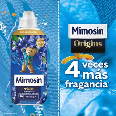 MIMOSIN Origins suavizante concentrado fragancia bergamota salvaje 50 lavados 