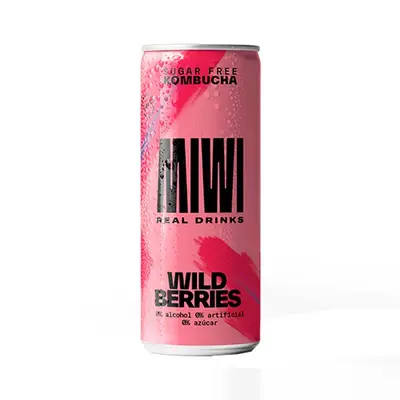 MIWI Kombucha wild berry lata 250 ml 