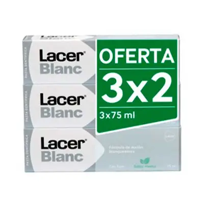 LACER Blanc plus pasta menta lote de 3x75 ml 