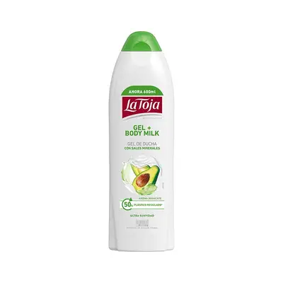 LA TOJA Gel de ducha + bodymilk de aguacate 600 ml 