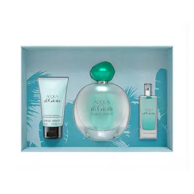 ARMANI BEAUTY Estuche <br> acqua di gioia m <br> eau de parfum <br> 100 vaporizador <br> + 15 ml vaporizador <br> + leche corporal 