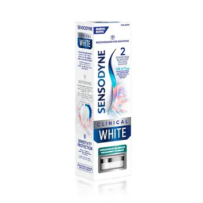 SENSODYNE Crema dental fortalecedora de esmalte blanco 75 ml 