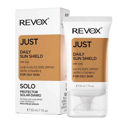 REVOX Crema protectora solar diario spf 50 con vitamina e para pieles grasas 30 ml 