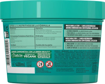 FRUCTIS Estuche hair food champu aloe 350 ml + mascarilla aloe 390 ml 