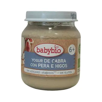 BABYBIO Babybio yogur cabra pera higo bio 130 gr 