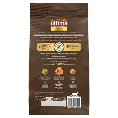 ULTIMA Pienso de salmon para perros mini adulto 1,1 kg 