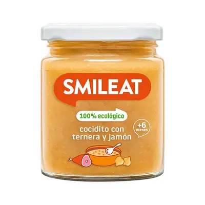 SMILEAT Eco 230 gramos tarrito cocidito ternera jamon 