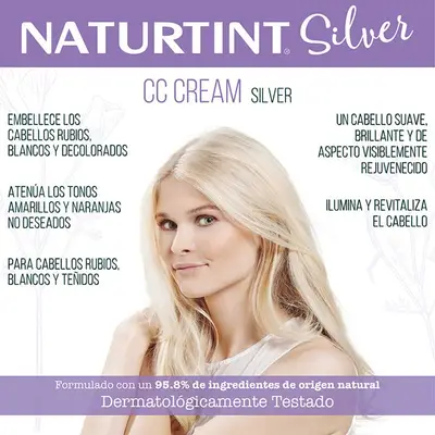 NATURTINT Cc cream silver - crema matizadora violeta 300 ml 