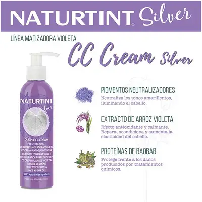 NATURTINT Cc cream silver - crema matizadora violeta 300 ml 