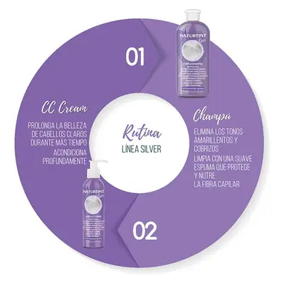 NATURTINT Cc cream silver - crema matizadora violeta 300 ml 