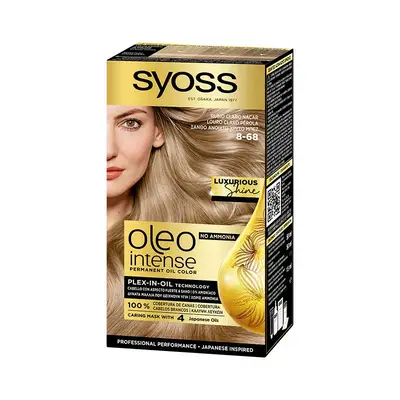 SYOSS Coloracion oleo intense tinte permanente sin amoniaco 8-68 rubio claro nacarado 50 ml 