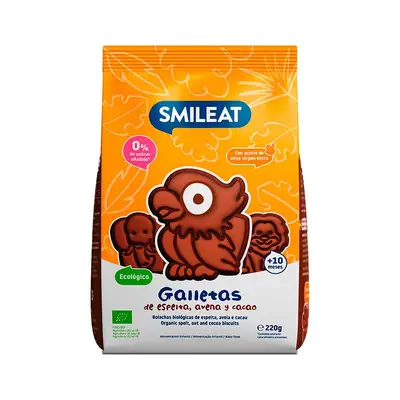 SMILEAT Eco galleta cacao 220g gramos 