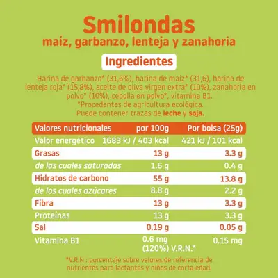 SMILEAT Eco smilondas zanahoria 25 gramos 