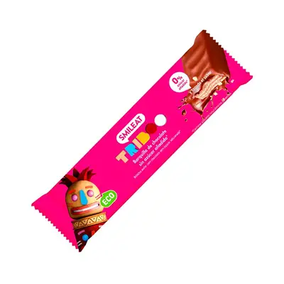 SMILEAT Eco triboo barquillo recubierto chocolate 40 gramos 