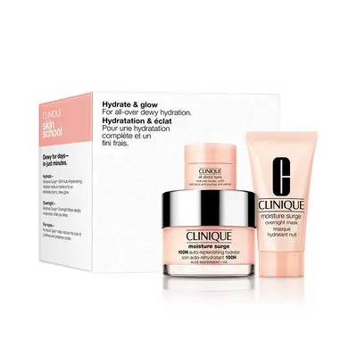 CLINIQUE Estuche moisture surge crema <br> 100h 50 ml + <br> moisture surge mascarilla 30 ml <br> + all about eyes 5ml 