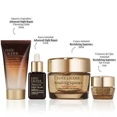 ESTEE LAUDER Estuche supreme 50ml <br> + advance night cleansing <br> gelee 30ml + <br> anr 15ml+ <br> supreme eye balm 5ml <br> 