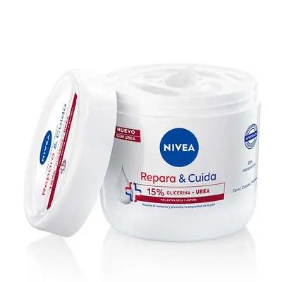 NIVEA Reapara & cuida crema corporal en tarro de glicerina y urea 400 ml 