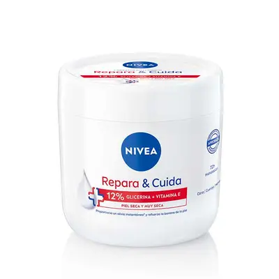 NIVEA Reapara & cuida crema corporal en tarro de glicerina y vitamina e 400 ml 