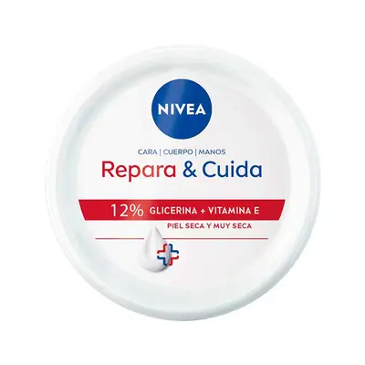 NIVEA Reapara & cuida crema corporal en tarro de glicerina y vitamina e 400 ml 