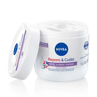 NIVEA Reapara & cuida crema corporal en tarro de glicerina y pantenol 400 ml 