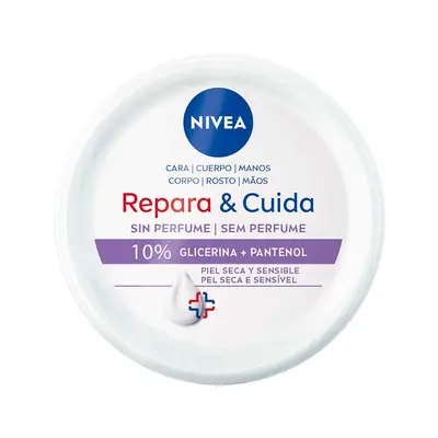 NIVEA Reapara & cuida crema corporal en tarro de glicerina y pantenol 400 ml 