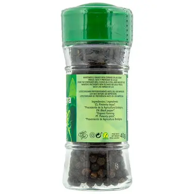 ARTEMIS Sazonador bio pimienta negra grano 40 gr 