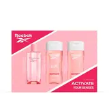 REEBOK Set activate women eau de parfum 100 ml vaporizador +body lotion 250 ml + gel 250 ml 