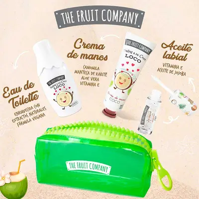 THE FRUIT COMPANY Set summer coco colonia + crema de manos + lip oil + estuche 